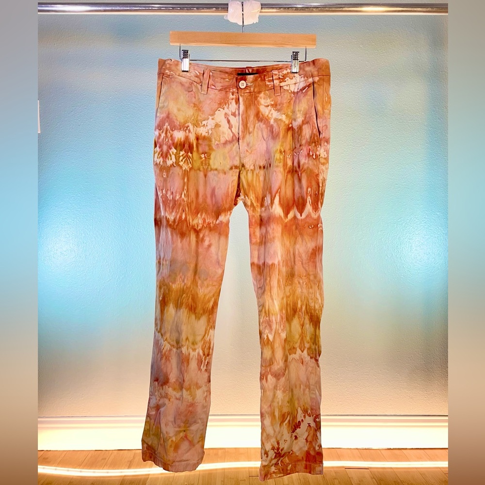 Upcycled Tie Dye Nautica Chinos Orange — One Of A Kind
